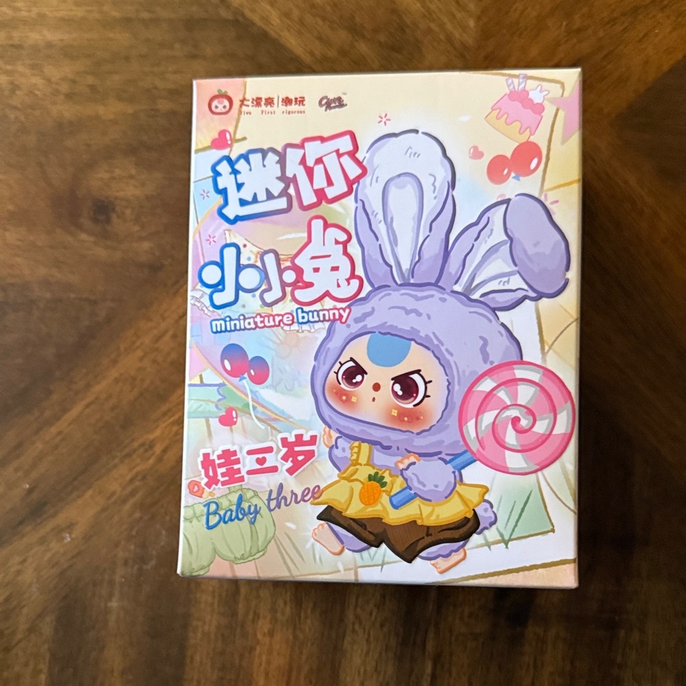Baby three miniature bunny with an outfit blind box